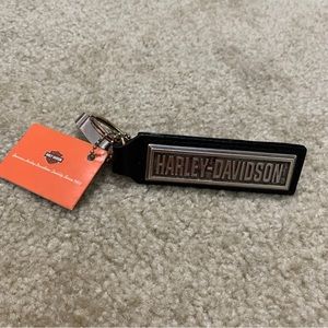 Harley Davidson Metal Keychain Fob Font